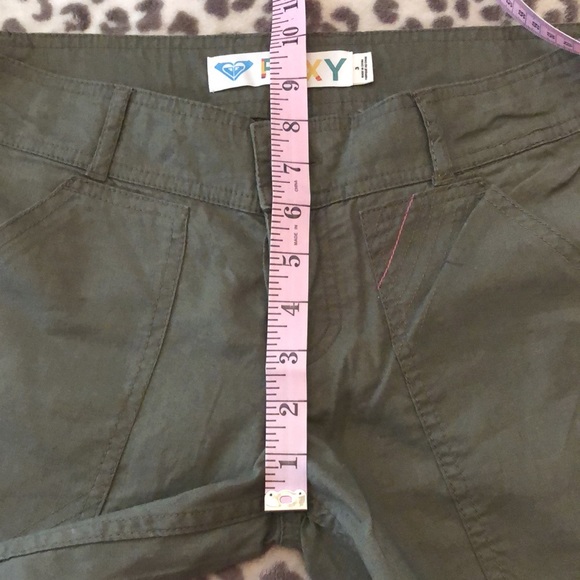 Roxy Button Fly Linen Blend Pants in Green Size 3 Juniors - Picture 14 of 17